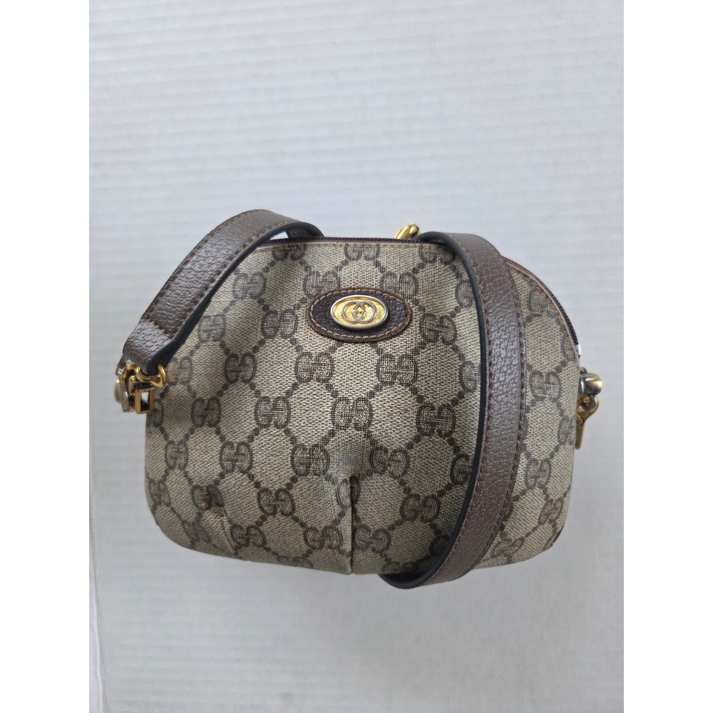 Gucci Accessory Collection GG Supreme Vintage Crossbody Bag Brown Monogram